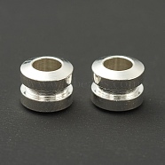 Brass Beads, Long-Lasting Plated, Column, 925 Sterling Silver Plated, 5x4mm, Hole: 2.5mm(KK-H759-23A-S)