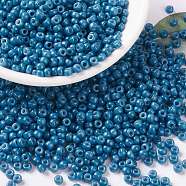 MIYUKI Round Rocailles Beads, Japanese Seed Beads, 8/0, (RR4485) Duracoat Dyed Opaque Juniper BeRRy, 3mm, Hole: 1mm, about 422~455pcs/10g(X-SEED-G008-RR4485)