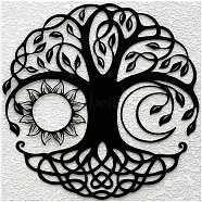 Iron Art Wall Decorations, Home Decoration, Tree of Life, Black, 300mm(PW-WG57406-04)