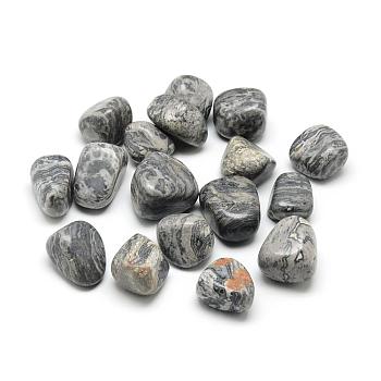 Natural Map Stone/Picasso Stone/Picasso Jasper Beads, Tumbled Stone, No Hole/Undrilled, Nuggets, 15~25x15~25x10~20mm, about 110pcs/1000g