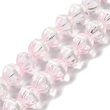 Pink Pumpkin Lampwork Beads