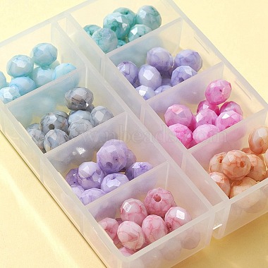 104Pcs 8 Colors Opaque Baking Painted Glass Beads Strands(EGLA-FS0001-27)-6