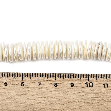 電気めっきシェルパールビーズストランド(BSHE-B009-E01-2x11mm)-4