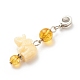 Opaque Resin and Natural Mixed Stone European Dangle Charms(PALLOY-JF01764)-4