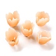 4 -petal bouchons acryliques opaques de perles(SACR-D007-08A)-2