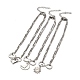 304 Stainless Steel Charm Anklet(AJEW-C021-12P)-1