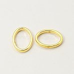 Tibetan Style Bead Frames, Lead Free & Cadmium Free & Nickel Free, Oval, Golden, about 19mm long, 14.5mm wide, 3mm thick, hole: 1mm(TIBEB-EA564Y-G-FF)