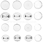 DIY Blank Dome 304 Stainless Steel Brooch Making Kits, Stainless Steel Color, 21~27.5x2~4mm, Tray: 20~25.5mm(DIY-SC0027-86)