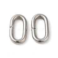 304 Stainless Steel Linking Rings, Quick Link Connectors, Oval, Stainless Steel Color, 11x6x1.5mm, Inner Diameter: 8x3mm(STAS-A093-03E-P)