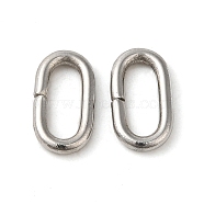 Non-Tarnish 304 Stainless Steel Linking Rings, Quick Link Connectors, Oval, Stainless Steel Color, 11x6x1.5mm, Inner Diameter: 8x3mm(STAS-A093-03E-P)