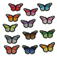 Computerized Embroidery Cloth Iron on/Sew on Patches, Costume Accessories, Appliques, Butterfly, Mixed Color, 46x78mm(DIY-F038-A-M)