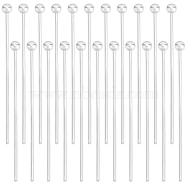 200Pcs Brass Ball Head Pins, 925 Sterling Silver Plated, 30.5x1.8mm(FIND-BBC0015-90B)