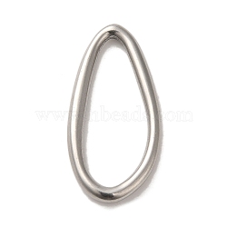 304 Stainless Steel Linking Rings, Oval, Stainless Steel Color, 29x14x2.5mm(STAS-R223-11B)