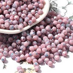 Baking Paint Glass Seed Beads, Bicone, Pearl Pink, 4.5x4mm, Hole: 1.1mm, about 142pcs/10g(X1-SEED-A032-02A-08)