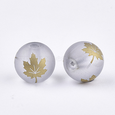 Autumn Theme Electroplate Transparent Glass Beads(EGLA-S178-01-01F)-2
