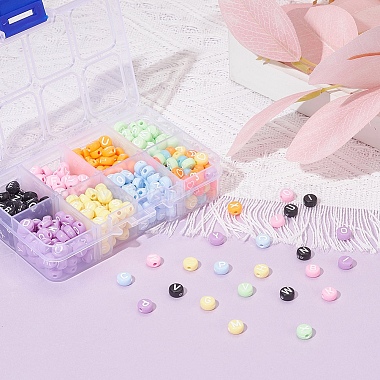 480pcs 8 perles acryliques opaques de style(MACR-YW0001-47)-8