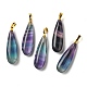 Natural Colorful Fluorite Pendants(G-Q192-07G-05)-1