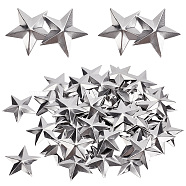 Iron Display Decorations, Metal Star Ornament, Platinum, 37.5x39.5x3mm(IFIN-WH0011-36B-P)