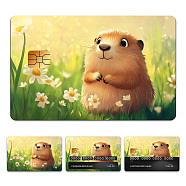 Plastic Waterproof Card Stickers, Self-adhesion Card Skin for Bank Card Decor, Rectangle, Animals, 140x190mm(STIC-WH0032-307)