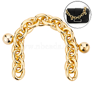 WADORN 1Pc Aluminum Bag Cable Chain, with Round Ball Charm, Purse Strap Accessories, Golden, 29.5cm(FIND-WR0007-14G)
