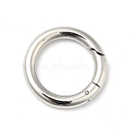 304 Stainless Steel Spring Gate Rings, Stainless Steel Color, 24x4mm, 6 Gauge(STAS-C056-05P)
