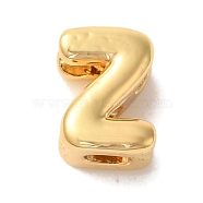 Rack Plating Brass Pendants, Letter Charms, Cadmium Free & Lead Free, Long-Lasting Plate, Real 18K Gold Plated, Letter Z, 7x5x4mm, Hole: 2mm(X-KK-L220-001G-Z)