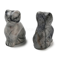 Natural Netstone Carved Figurines, for Home Office Desktop Decoration, Cat, 10.5~13x16~18x21.5~23.5mm(DJEW-L023-B18)