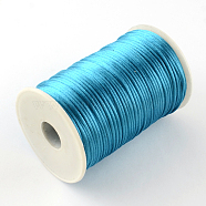 Polyester Cords, Dodger Blue, 2mm, about 98.42 yards(90m)/roll(NWIR-R019-105)