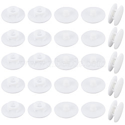 Plastic Collision Rivets, for DIY Leathercraft, Round, White, 10x3.5mm, Cap: 9.5x4.7mm(FIND-WH0116-46)