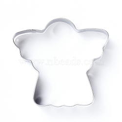 Tarnish Resistant Stainless Steel Cookie Cutters, Cookies Moulds, DIY Biscuit Baking Tool, Angel, Stainless Steel Color, 73x78x17.5mm(DIY-E028-18)