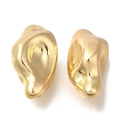 Brass Beads, Nuggets, Real 18K Gold Plated, 19.5x12x10mm, Hole: 1.8mm(KK-K389-001G)