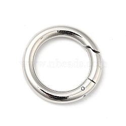 Non-Tarnish 304 Stainless Steel Spring Gate Rings, Stainless Steel Color, 24x4mm, 6 Gauge(STAS-C056-05P)