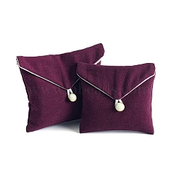 Rectangle Velvet Storage Bags, Packaging Bag, Purple, 9x11cm(PW-WG85075-10)