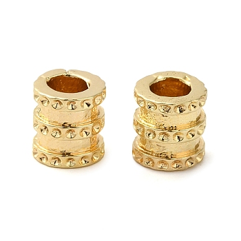 Brass Beads, Long-Lasting Plated, Column, Golden, 5.5x6mm, Hole: 2.7mm