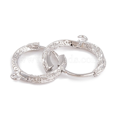 Rack Plating Brass Hoop Earring Findings(KK-S374-03P)-2