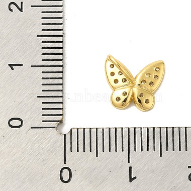 pendentifs et breloques en forme de papillon en laiton plaqué micro pavé de zircones cubiques(KK-S396-08C)-3