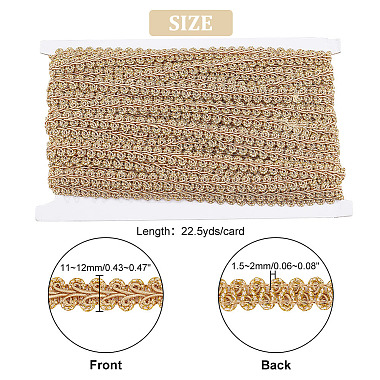 Sparkle Braided Polyester Lace Trim(OCOR-WH0079-24A)-2