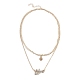 Alloy Double Layered Necklaces(NJEW-B0002-11G)-4