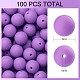 100Pcs Silicone Beads Round Rubber Bead 15MM Loose Spacer Beads for DIY Supplies Jewelry Keychain Making(JX441A)-1