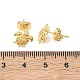 Brass Stud Earrings for Women(EJEW-G464-03G)-5