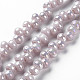 Chapelets de perles en verre galvanoplastique(X-EGLA-Q109-B06)-1