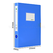 PVC A4 Storage Archives Cases, Plastic File Boxes, Rectangle, Blue, 315x235x35mm(OFST-PW0001-136B-A04)