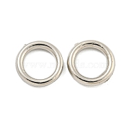 CCB Plastic Beads, Round Ring, Platinum, 10x2mm, Hole: 6.5mm(CCB-L014-01D-P)