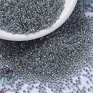 MIYUKI Round Rocailles Beads, Japanese Seed Beads, (RR3201) Magic Golden Olive Lined Crystal, 11/0, 2x1.3mm, Hole: 0.8mm, about 1100pcs/bottle, 10g/bottle(SEED-JP0008-RR3201)