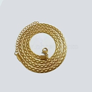 304 Stainless Steel Herringbone Chain Necklaces, Golden, 17.80 inch(45.2cm)(NJEW-P282-02G)