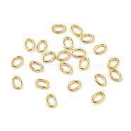 304 Stainless Steel Jump Rings, Closed Jump Rings, Oval, Real 18K Gold Plated, 2.5x3.5x0.5mm, Inner Diameter: 1.5x2.5mm(STAS-F221-46D-G)