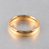 316 Stainless Steel Finger Rings, Golden, Size 12, Inner Diameter: 21.02mm(RJEW-E144-15H-G)