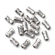 Tibetan Style Alloy Beads, Lead Free and Cadmium Free, Tube, Antique Silver Color, Size: about 3mm in diameter, 5mm long, hole: 1mm.(LF0333Y)