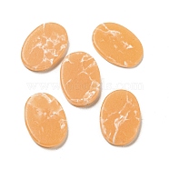 Dyed Synthetic Howlite Cabochons, Oval, Orange Color, 14x10x2mm(G-G075-11A)