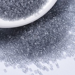MIYUKI Delica Beads, Cylinder, Japanese Seed Beads, 11/0, (DB1406) Transparent Pale Gray, 1.3x1.6mm, Hole: 0.8mm, about 2000pcs/10g(X-SEED-J020-DB1406)